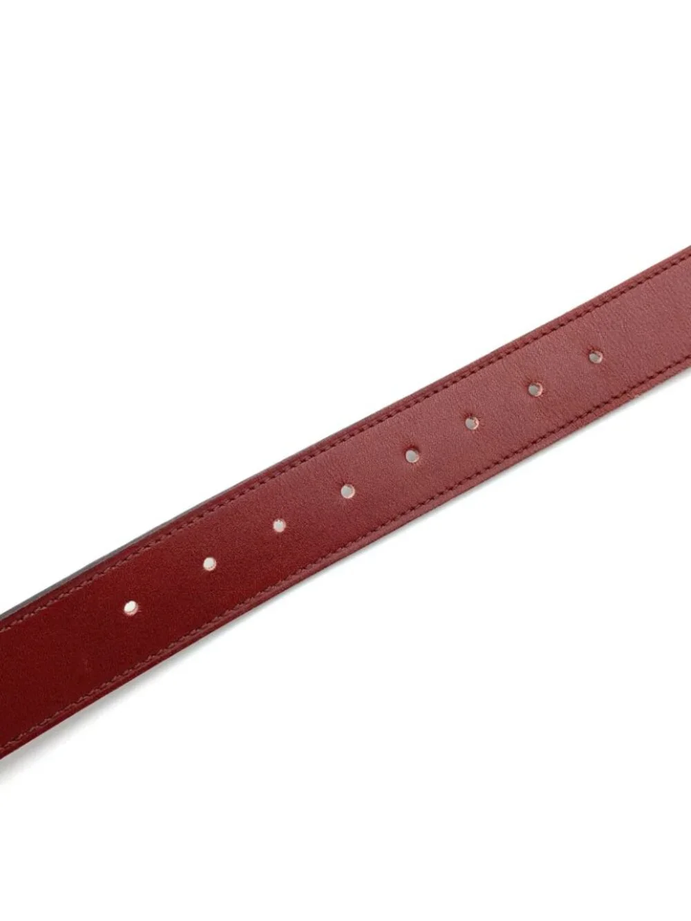 Cartier Must de D Buckle Leather Bordeaux Belt Gold
